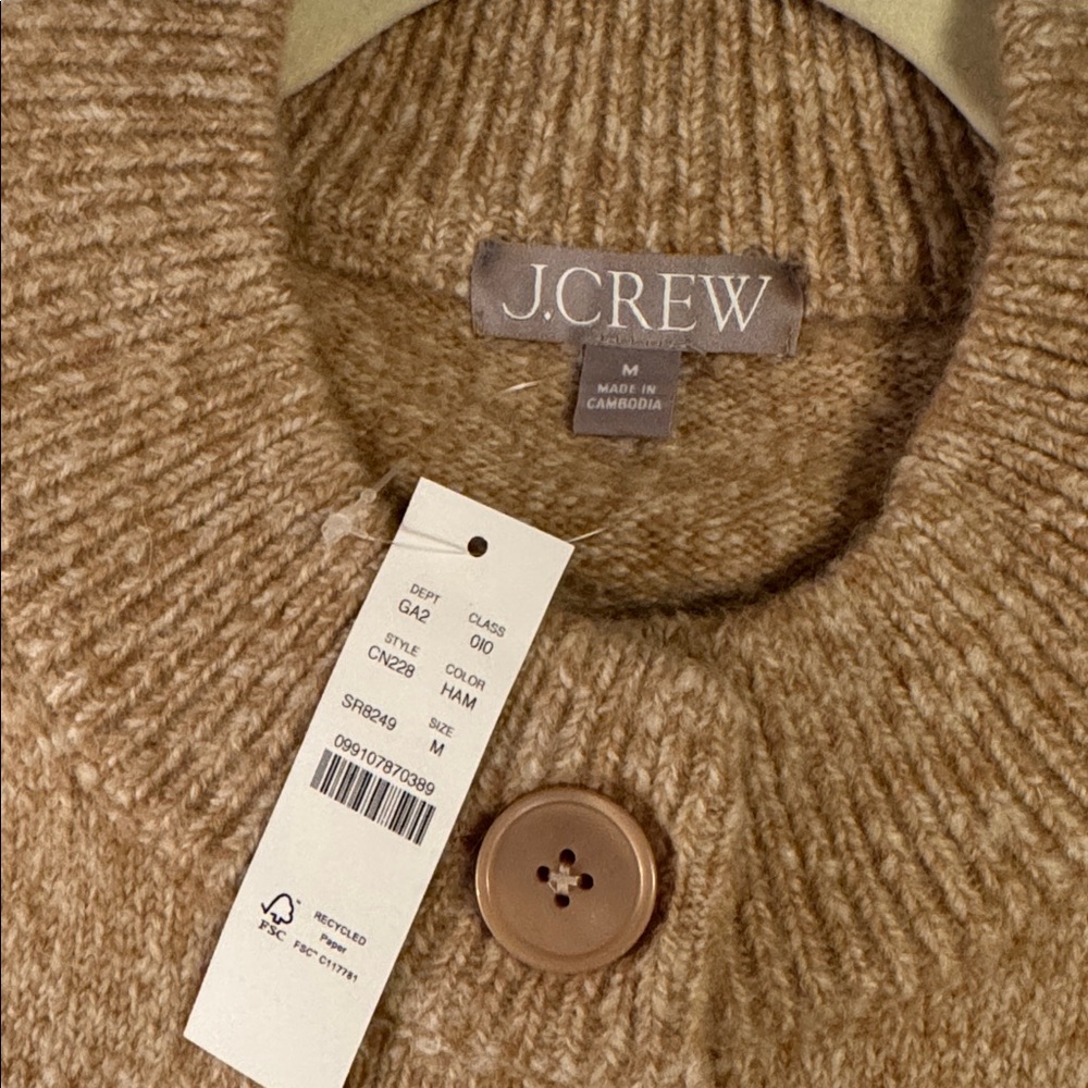 J.Crew Relaxed milano-stitch cardigan CN228 - Picture 2 of 7